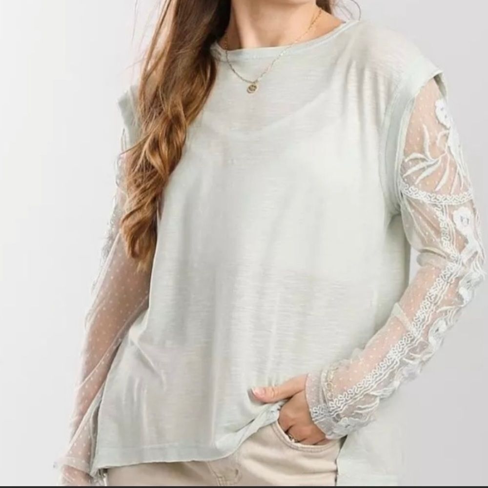 Free People Billie Jean Twofer See Through on the Longsleeves Lacy